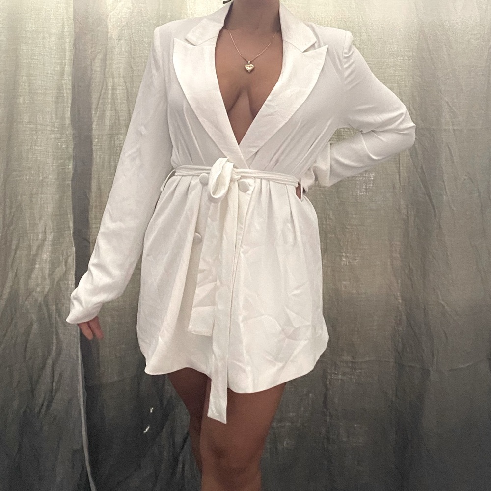 White blazer dress
